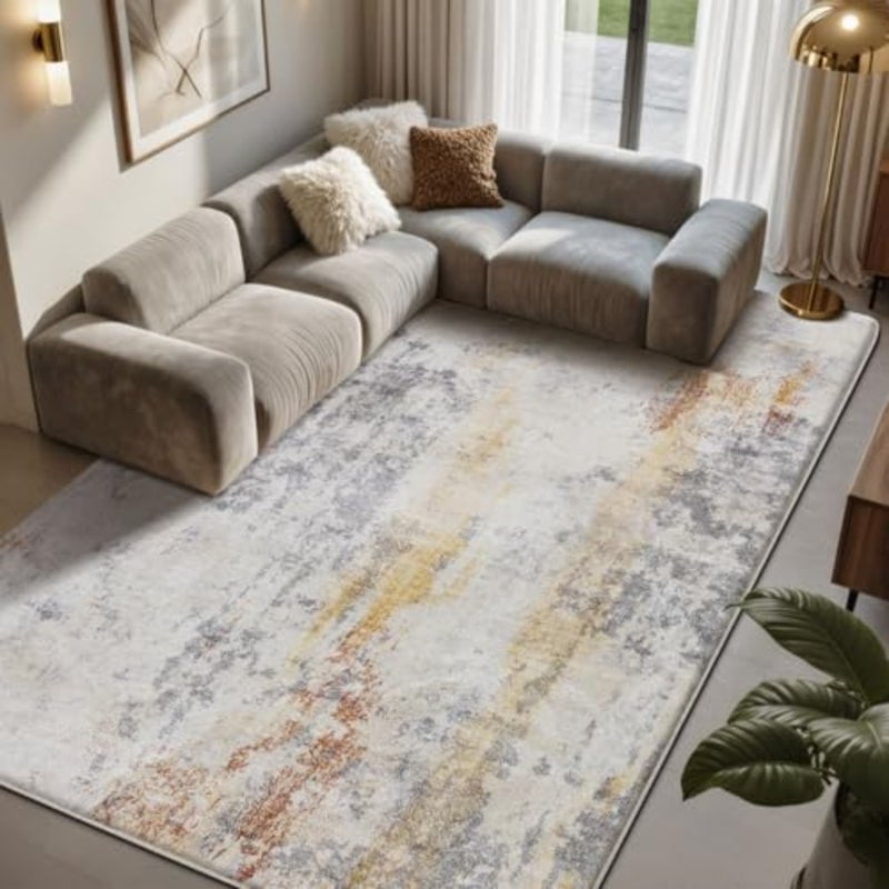 Rugs for Living Room Soft Modern Carpet Non-Slip Bedroom Rug Large Short Pile Area Rugs Home Decor Abstract Grey, 200 x 250 cm - Image 2