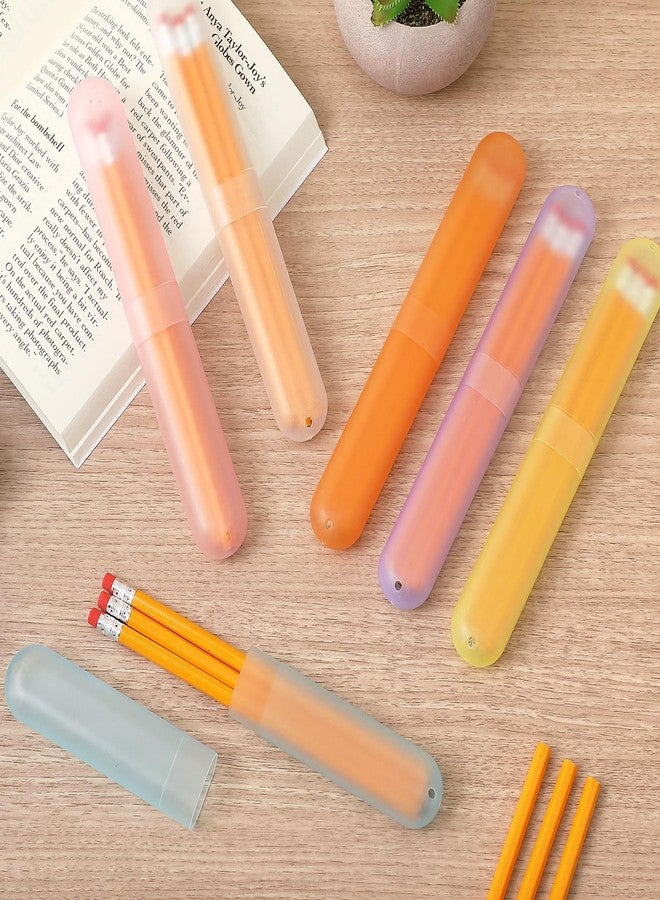 Skybooly 24 Sets Travel Toothbrush Holder with Pencils Bulk Portable Toothpaste Travel Case Multipurpose Toothpaste Boxes Toothbrush Case Storage for Classroom Home School Use (Pastel Color - Image 5