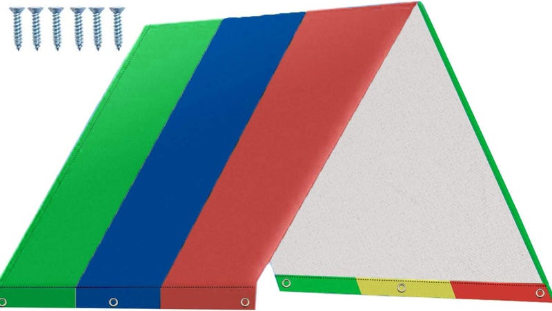 غطاء بديل لمجموعة أرجوحة ألبربل 52 × 90 سقف ملعب الأطفال مظلة بديلة واقية من الشمس مقاومة للماء غطاء فخ للطفل في الهواء الطلق واقي من الشمس أخضر أزرق أحمر