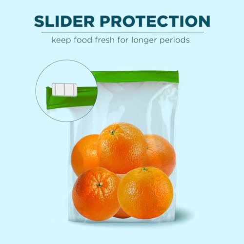 Ezee Plastic Reusable Multi-Purpose Slider Bag 8x8 | Zip Lock & Vegetable Storage | Freeze Bag I Pack of 10 - Image 4