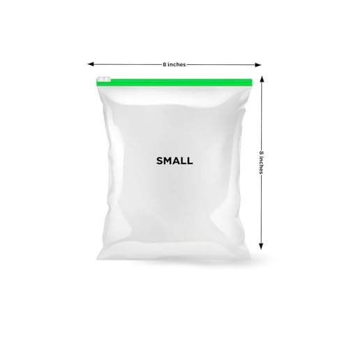 Ezee Plastic Reusable Multi-Purpose Slider Bag 8x8 | Zip Lock & Vegetable Storage | Freeze Bag I Pack of 10 - Image 3