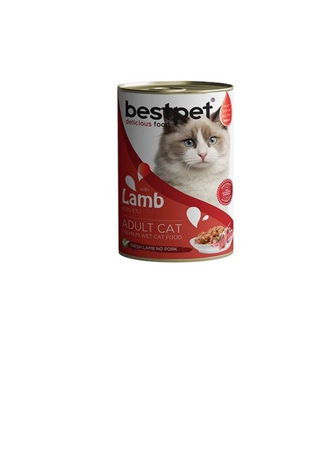 Wet Food Chunks with Lamb in Gravy for Adult Cats 400gm