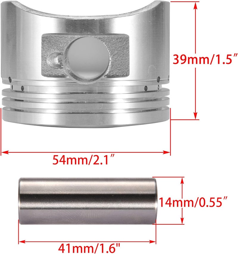 WOOSTAR 54mm Piston Ring Kit for 125cc Engines - Image 2