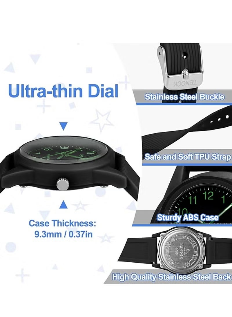 Kids Analog Watches for Girls Boys Watches with Soft Band Learning Time 50M Waterproof Children Watch Easy to Read for Ages 4-12 Kids Gift - Image 3