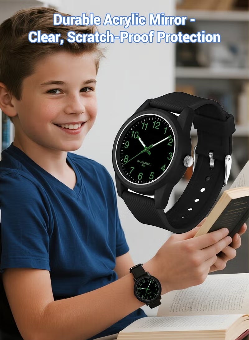 Kids Analog Watches for Girls Boys Watches with Soft Band Learning Time 50M Waterproof Children Watch Easy to Read for Ages 4-12 Kids Gift - Image 4