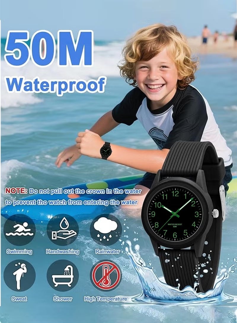 Kids Analog Watches for Girls Boys Watches with Soft Band Learning Time 50M Waterproof Children Watch Easy to Read for Ages 4-12 Kids Gift - Image 5
