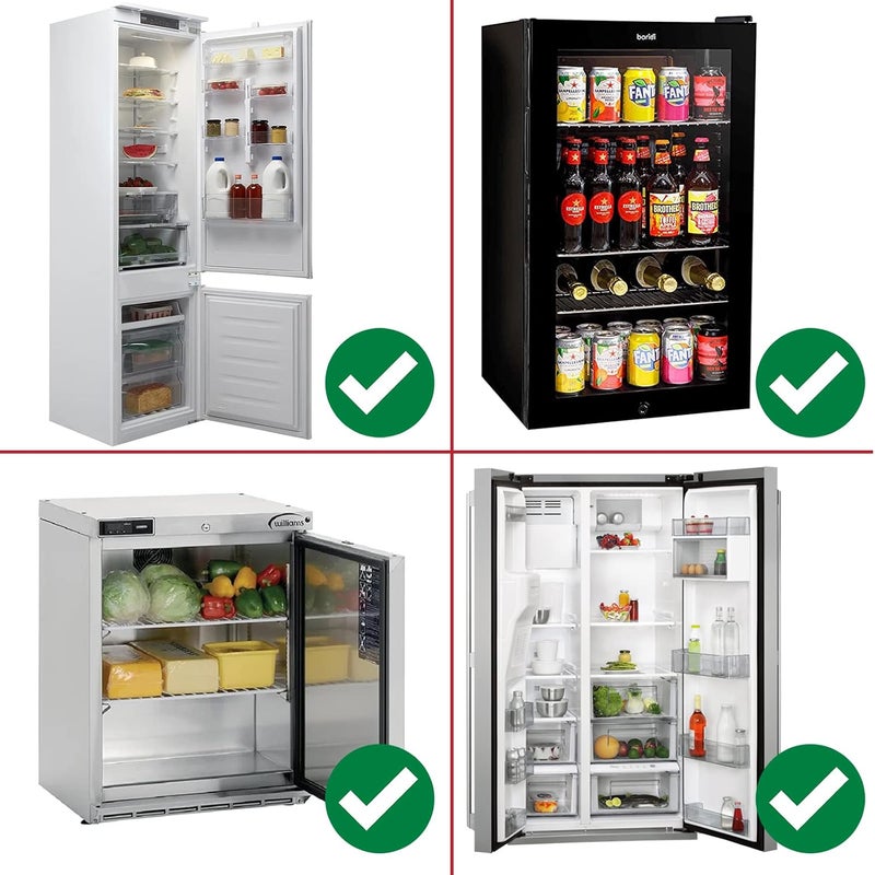 سبيرز تو جو Universal Fridge Refrigerator Freezer Shelf (Pack of 3 Shelves, White, Adjustable, Plastic Coated, Extendable Arms) - Image 5