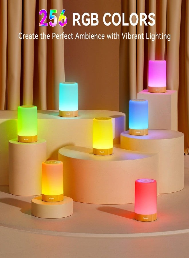 Auxmir Nursery Night Light, Rechargeable 256 RGB Lamp with Timer, Brown - Image 2