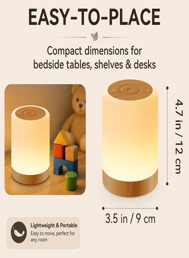 Auxmir Nursery Night Light, Rechargeable 256 RGB Lamp with Timer, Brown - Image 5