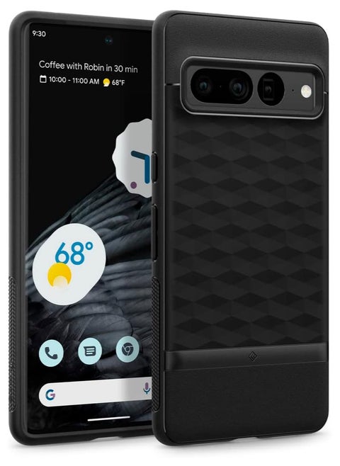 Caseology Parallax [Military Grade Drop Tested] Designed for Google Pixel 7 Pro Case (2022) - Matte Black