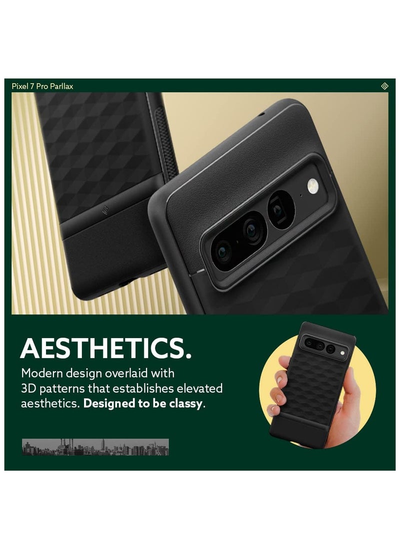 Caseology - Caseology Parallax [Military Grade Drop Tested] Designed for Google Pixel 7 Pro Case (2022) - Matte Black - Image 1