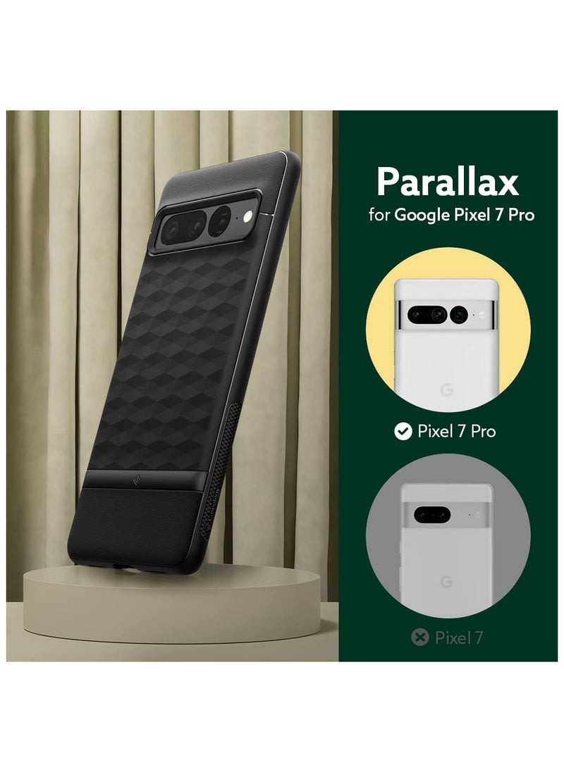 Caseology - Caseology Parallax [Military Grade Drop Tested] Designed for Google Pixel 7 Pro Case (2022) - Matte Black - Image 1