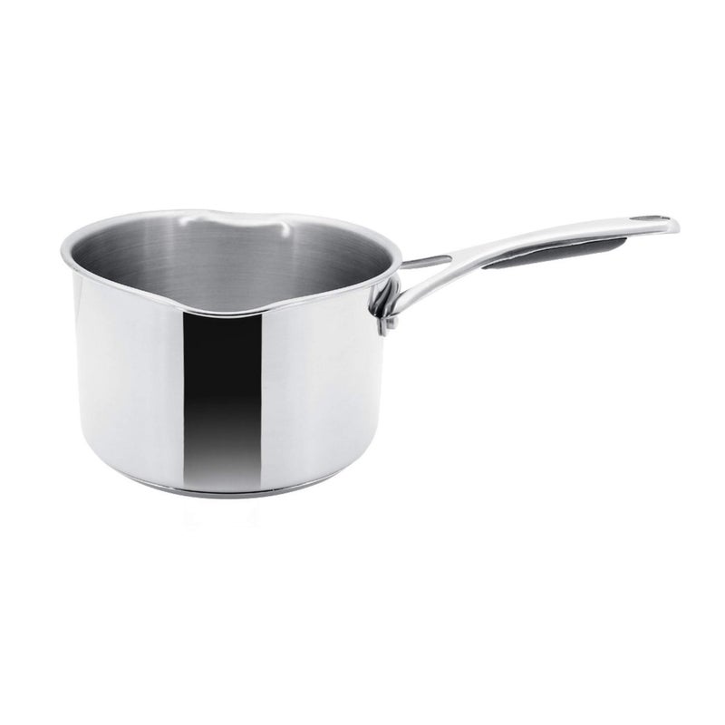 Meyer Select Nickel Free Stainless Steel Saucepan | Sauce pan with triply Base| Sauce Pot with Straining Glass Lid |Milk pan with Lid | Gas and Induction Compatible, 18cm/ 2.73 Liters, Silver | - Image 5