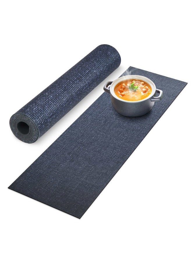 yeload Trivet Table Runner Hot Plates Mat 12 X 40 Inch Heat Resistant Table Protector Waterproof Decorative Farmhouse Kitchen Trivets Counter Heat Proof Placemats for Hot Dishes (Black Line) - Image 1