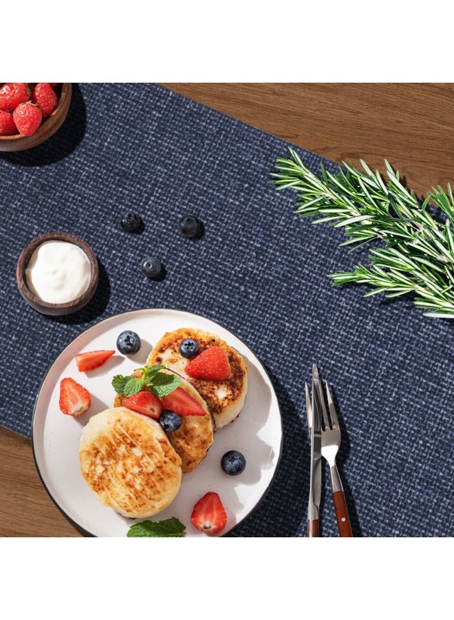 yeload Trivet Table Runner Hot Plates Mat 12 X 40 Inch Heat Resistant Table Protector Waterproof Decorative Farmhouse Kitchen Trivets Counter Heat Proof Placemats for Hot Dishes (Black Line) - Image 2