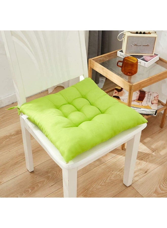 4 PCS Green Soft Chair Pads, Chair Seat Pads,Chair Cushions Dining Room For Indoor Outdoor Garden Patio Kitchen Office Chairs,Green-40x40cm - Image 3