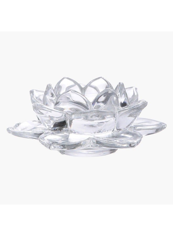Lotus Shaped Tealight Holder Crystal, Lotus Candle Holders Creative Decoration for Home Decoration Votive Activity Tealight Holders Wedding Gift Idea Clear - Image 1