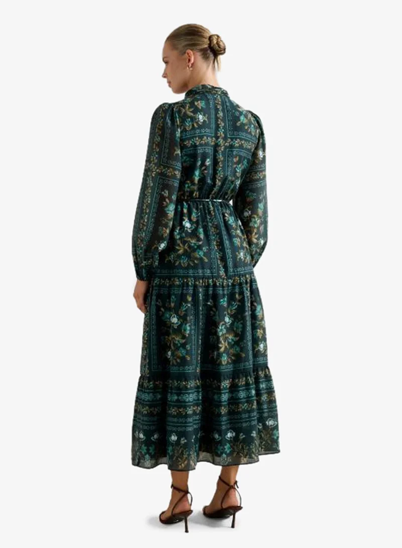 forever new Tara Printed Long Sleeve Midi Dress