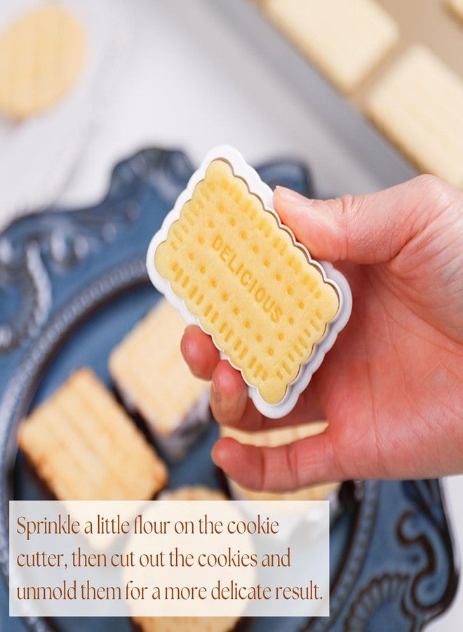 Orapink Cookie Stamps Set, 4 Pcs Cookie Press Mold, 3D Classic Cookie Cutter with Plunger Stamp, 4 Styles Funny Cookie Biscuit Molds for Treats DIY Baking, Cake, Pastry - Image 4