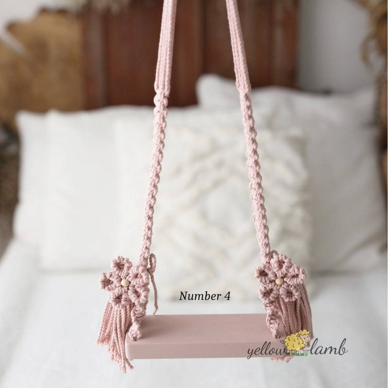 Style Children'S Newborn Original Pography Props 100 Days Crib White Shooting Auxiliary Hand-Woven Hammock - Image 4