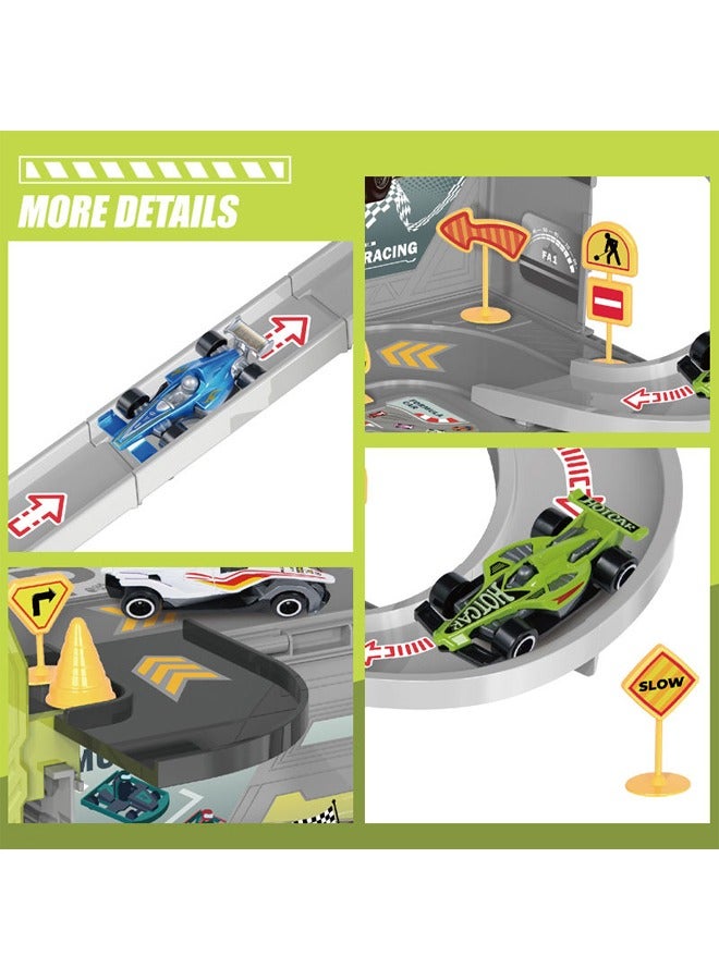Parking Lot Playset, Car Racing Track Parking,Kids Racing Track Toy Car Game,Race Track Toys ,Tracks Playset for 3+ Kids Boys Girls  - Image 5