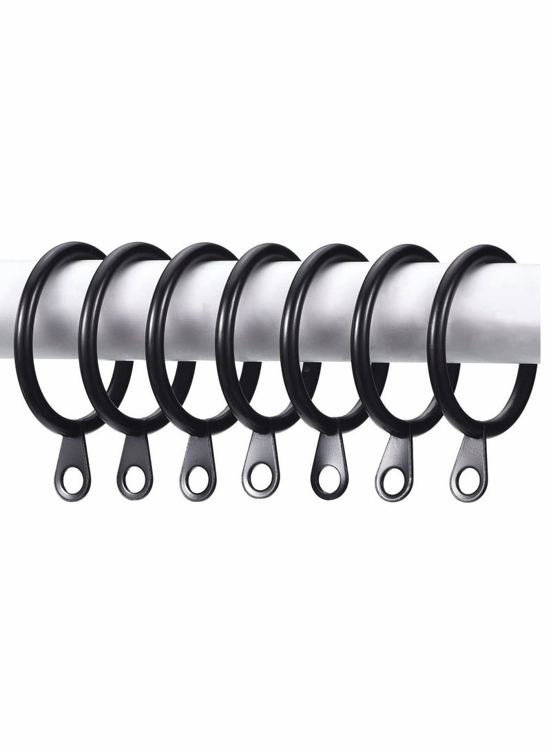 Metal Drapery Curtain Rings Hanging Rings for Curtains and Rods, Drape Sliding Eyelet Rings 30 mm Internal Diameter for Most Curtains, Shower Curtains Easy to Install (Black, 20 Pack) - Image 5