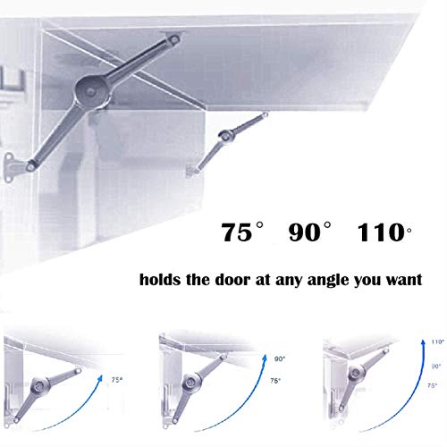 MOYODOR [4-Pack] Heavy Duty Lid Stay Hinges QBOSO Folding Lid Support Hinge,Perfect for Cabinet,Closet,Wardrobe or Toy Box 110 Degree Heavy Duty Style - Image 3