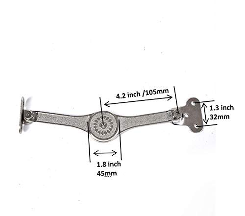 MOYODOR [4-Pack] Heavy Duty Lid Stay Hinges QBOSO Folding Lid Support Hinge,Perfect for Cabinet,Closet,Wardrobe or Toy Box 110 Degree Heavy Duty Style - Image 5