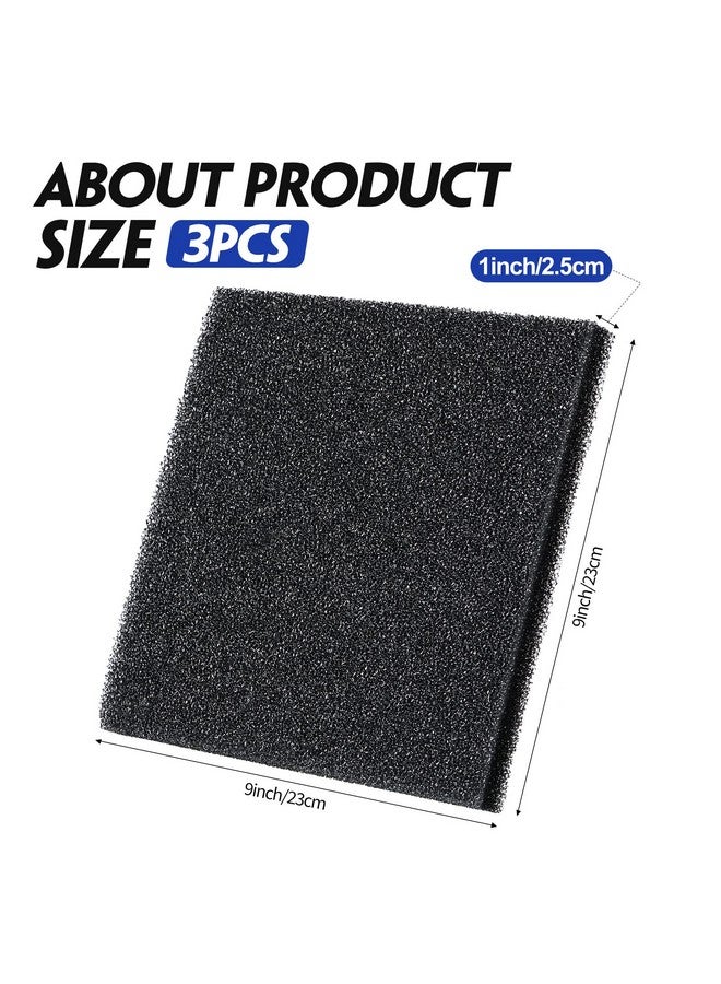 Tondiamo 3 Pieces Sponge Filter Pad Aquarium Filter Media Cut To Fit Foam For Fish Tank Filters Replacement Fish Tank Cleaner Open Cell Foam Sponges For Dishes - Image 2