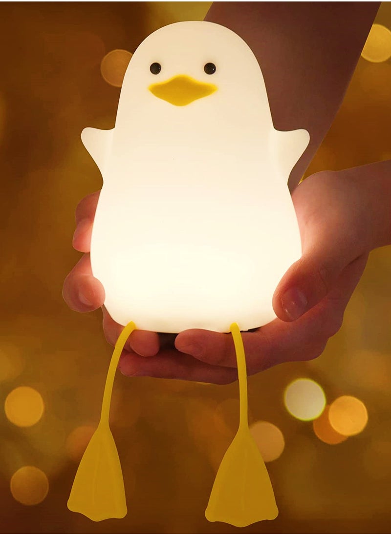 Hawaii - Duck Night Light for Kids Soft Silicone Rechargeable Night Lamp for Kids Room Touch Control Dimming Cute Portable Night Light Gifts for Boys Girls - Image 1