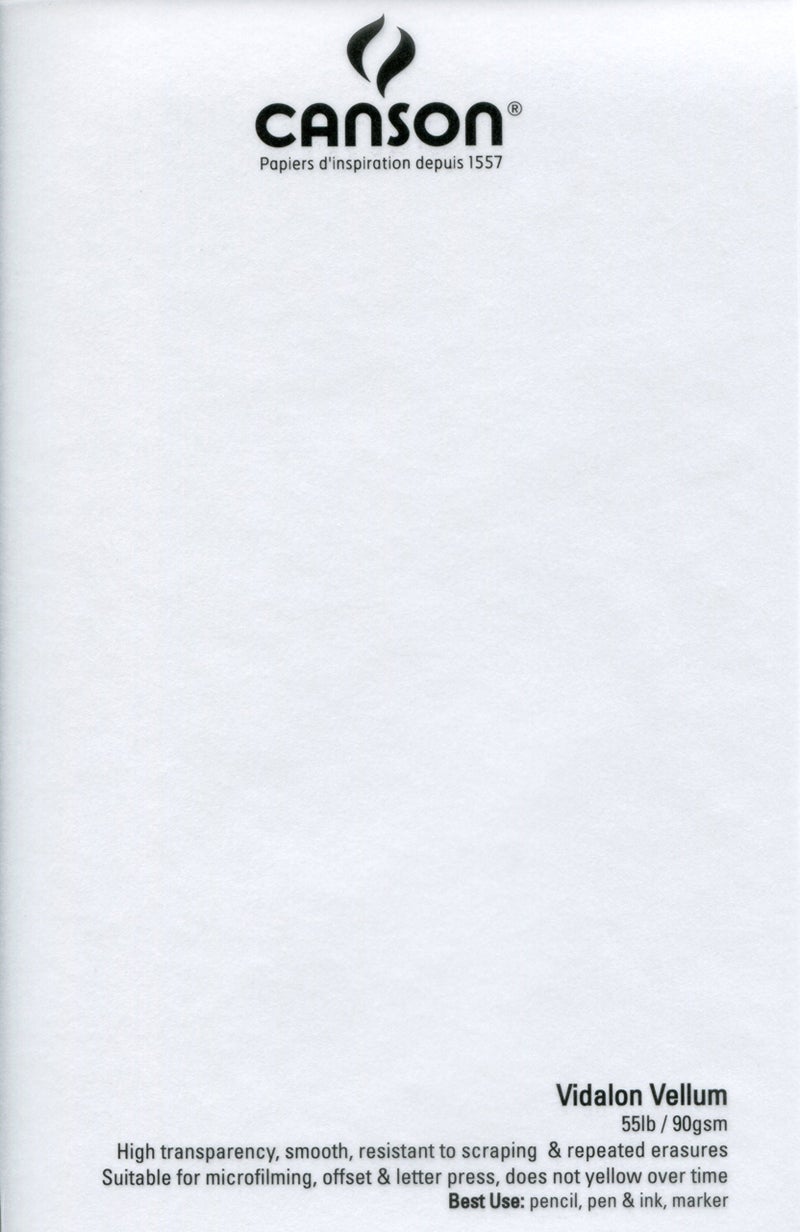 Canson Artist Series Vidalon Vellum Paper, Foldover Pad, 9x12 inches, 50 Sheets (55lb/90g) - Artist Paper for Adults and Students - Image 2
