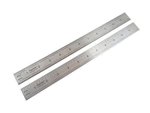 Taytools 12" Rigid Machinist Rule Ruler Hardened Spring Steel 4R Graduations in 1/8", 1/16", 1/32" and 1/64" MRSAE-12 - Image 2