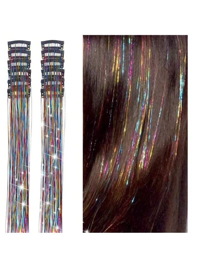5 Pieces / Set of Colorful Glitter Hair Clips 60cm Long, Heat Resistant Glitter Fairy Hair Accessory Set, Suitable for Women (Colorful) - Image 5