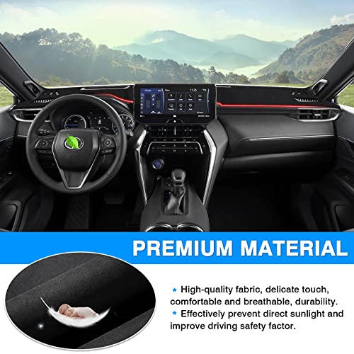 Autorder Dashboard Cover Mat for 2021 2022 2023 2024 Toyota Venza Accessories Dash Cover Flannel Dash Mat Sunshade Glare UV Rays Protector - Image 4