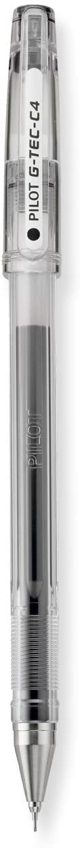 PILOT G-Tec-C Gel Ink Rolling Ball Pens, Ultra Fine Point (0.4mm), Black Ink, 6 PACK - Image 2