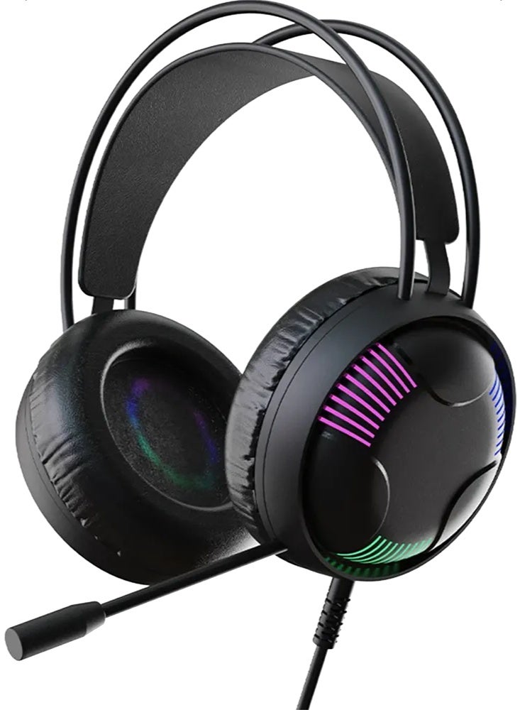 Spark Wired Gaming headphone, Built-in Microphone, USB, Black, H108 - Image 2