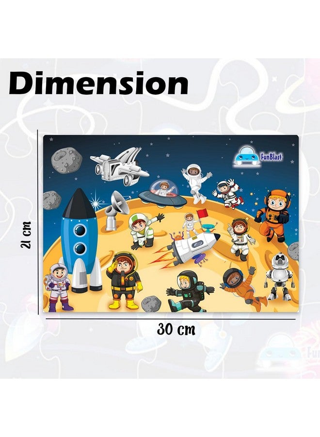 فنبلاست ألغاز الصور المقطوعة من فن بلاست للأطفال - ألغاز صور رواد الفضاء الخارجي، ألغاز أرضية للأطفال، ألعاب ألغاز تعليمية للأطفال من سن 3 سنوات فما فوق، 24 قطعة (متعددة الألوان) - Image 2