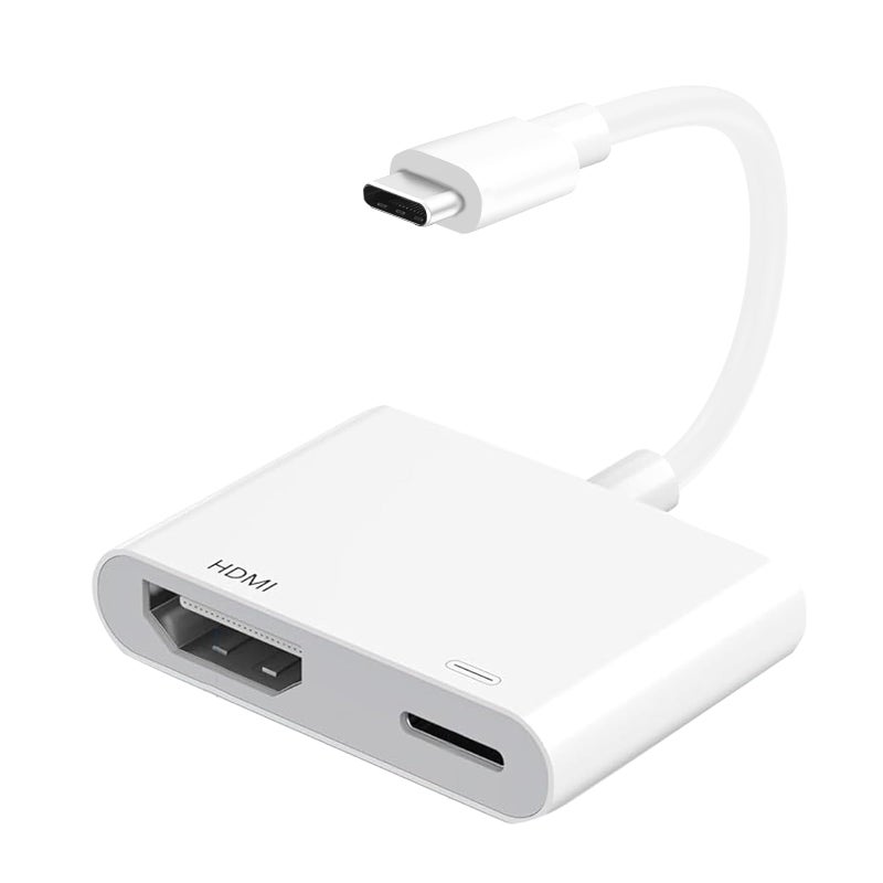 Luonanava USB C to HDMI Adapter for iPhone 17/16/15 to TV, Type C Digital AV HDMI Adapter with 100W Fast Charging & 4K HDMI Port, Compatible with iPhone 15/16/17 /iPad/MacBook/Laptop to HDTV Projector Monitor - Image 1