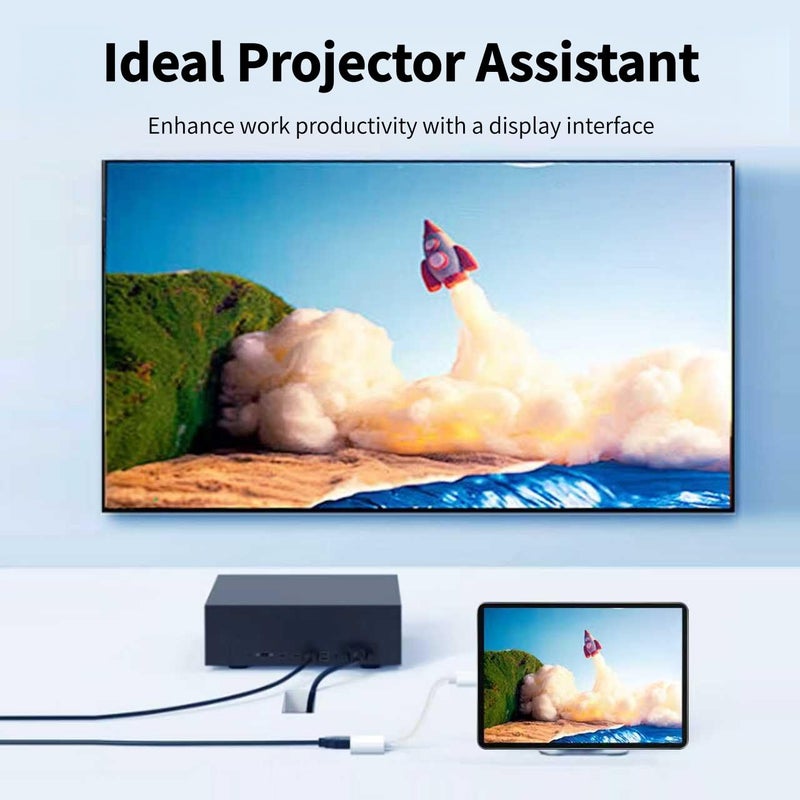 Luonanava USB C to HDMI Adapter for iPhone 17/16/15 to TV, Type C Digital AV HDMI Adapter with 100W Fast Charging & 4K HDMI Port, Compatible with iPhone 15/16/17 /iPad/MacBook/Laptop to HDTV Projector Monitor - Image 5