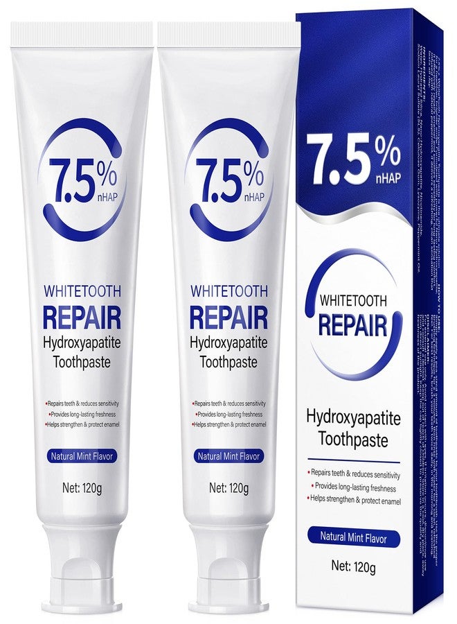 ZODENIS Hydroxyapatite Toothpaste 7.5%, 2Pcs Nano Hydroxyapatite Toothpaste for Enamel Protection and Tooth Strengthening, Gentle Mint, Fresh Breath, Daily Use for Oral Health - Image 1