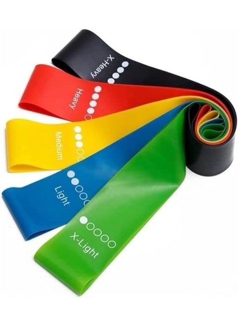 5 Level Resistance Bands Exercise Strength Training Rubber Loops Fitness Bands Yoga Training Equipment Strength Training.