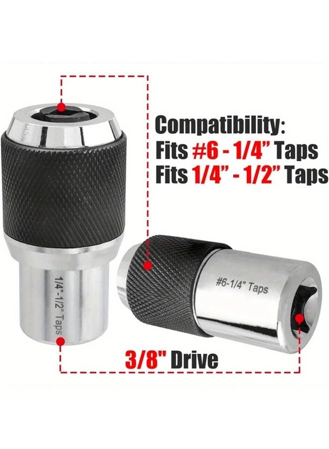 2pcs 3 8 Drive Tap Socket Kit Adapters for Tight Spaces 6 1 4 to 1 4 1 2 Taps - Image 5