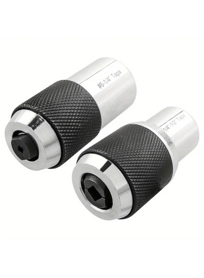2pcs 3 8 Drive Tap Socket Kit Adapters for Tight Spaces 6 1 4 to 1 4 1 2 Taps - Image 1