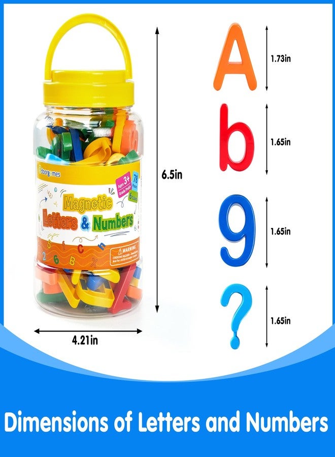 Odoorgames 78 Pcs Magnetic Letters and Numbers - Upgraded Magnets & 6 Colors - Alphabet Magnets for Toddlers, Fridge & Whiteboard Learning Set - Image 2
