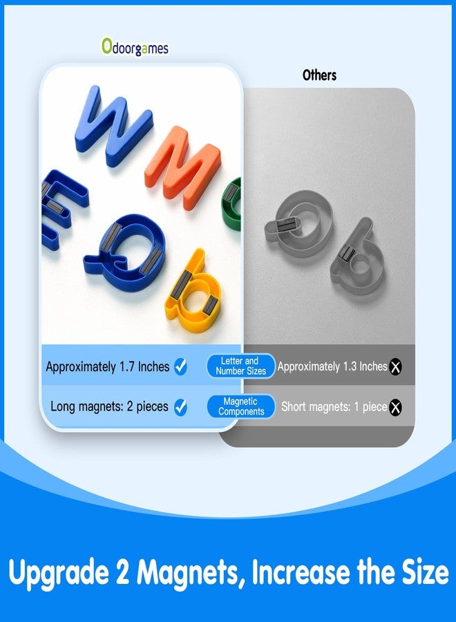 Odoorgames 78 Pcs Magnetic Letters and Numbers - Upgraded Magnets & 6 Colors - Alphabet Magnets for Toddlers, Fridge & Whiteboard Learning Set - Image 4
