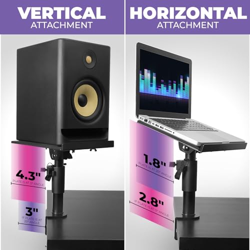 Liquid Stands Laptop Desk Mount for Piano, Keyboard & DJ Workstations - 9x12.5 Adjustable Laptop Arm Mount for Desk Holds Up to 65 LBS– Ergonomic & Adjustable Design - Image 4