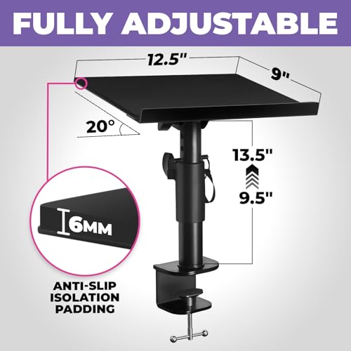 Liquid Stands Laptop Desk Mount for Piano, Keyboard & DJ Workstations - 9x12.5 Adjustable Laptop Arm Mount for Desk Holds Up to 65 LBS– Ergonomic & Adjustable Design - Image 3
