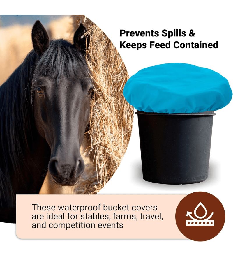 Blue Dustproof Toilet Lid for 2-5 Gallon Feed Water Buckets Horse Stables Pasture - Image 5