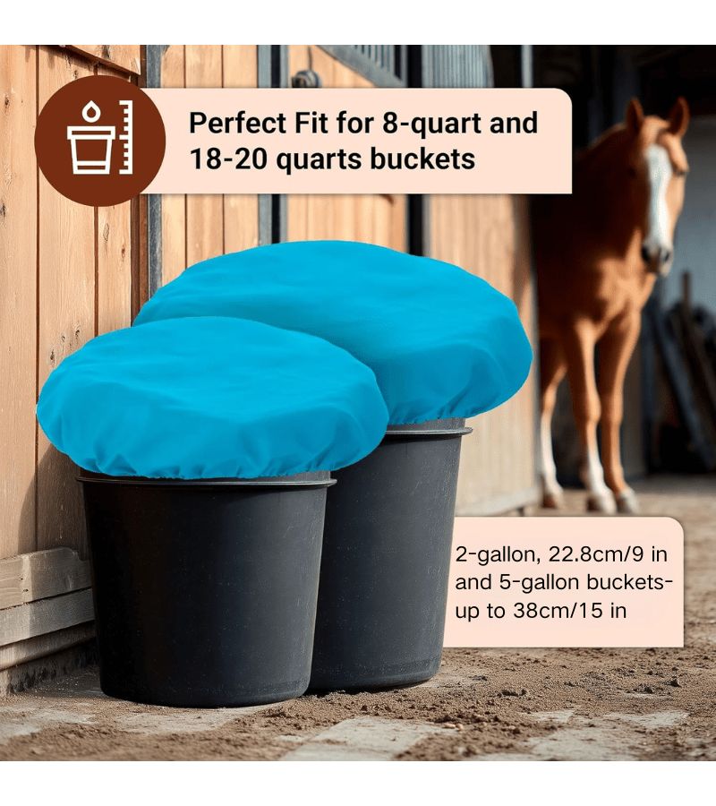 Blue Dustproof Toilet Lid for 2-5 Gallon Feed Water Buckets Horse Stables Pasture - Image 4