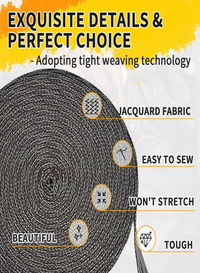 WEBSUKA Polypropylene Webbing Strap 3+Colors – 0.9"& 1"& 2" – 25 33Yards Heavy Duty Webbing Roll, Flat Webbing Strap for Indoor&Outdoor Gear, Climbing, DIY Crafting, Repairing Camouflage 1"-33yards - Image 2
